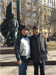 Karl with Russian Philharmonic Orchestra Director, The Merited Artist Tszo Chzhen Guan